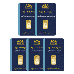 AgaKulche 1 Gram 5 Pieces (995) 24K Gold Bar - 1