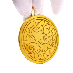 AgaKulche 1 Ounce 31.10 Gram Gold Handled Motif Necklace (999.9) Prutiy - 1