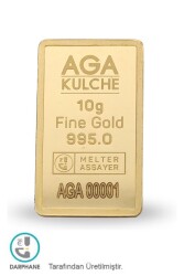 AgaKulche 10 Gram Altın (995) 24 Ayar Külçe Altın - Paketsiz - 1
