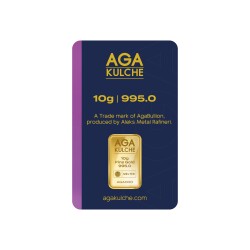 AgaKulche 10 Gram Gold (995) 24K Gold Bar -Packed - 1