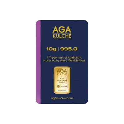 AgaKulche 10 Gram Gold (995) 24K Gold Bar -Packed - 1