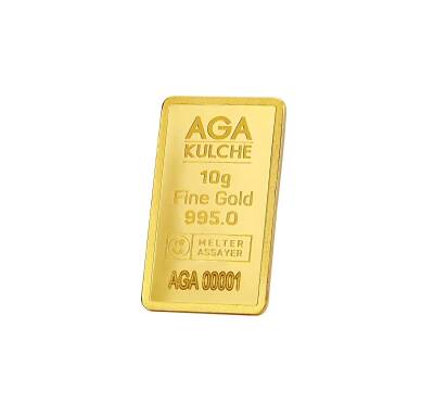 AgaKulche 10 Grams Gold (995) 24K Gold Bar - Unpackaged - 3