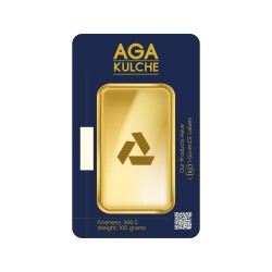 AgaKulche 100 Gram Altın (995) 24 Ayar Külçe Altın - 2