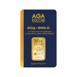 AgaKulche 20 Gram Gold (995) 24K Gold Bar - 1