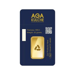AgaKulche 20 Gram Gold (995) 24K Gold Bar - 2