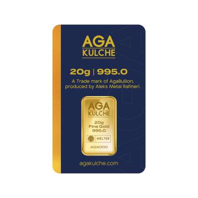 AgaKulche 20 Gram Altın (995) 24 Ayar Külçe Altın - 1