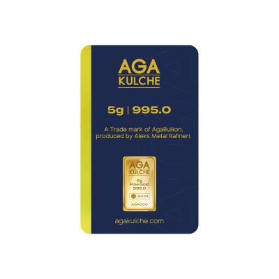 AgaKulche 5 Gram 24K Gold Bar - 1