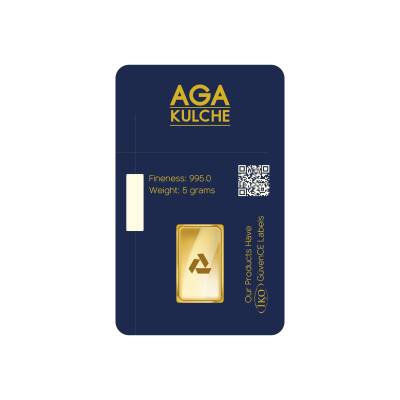 AgaKulche 5 Gram 24K Gold Bar - 2