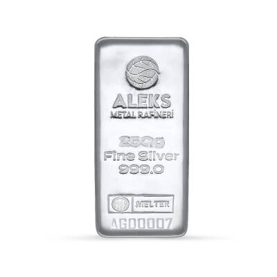  Aleks Metal Rafineri Külçe Gümüş 250 gr (999.0) - 1