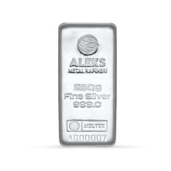 AgaKulche Aleks Metal Rafineri Sertifikalı Külçe Gümüş 250 Gram (999.0) - 1