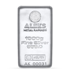  AgaKulche Aleks Metal Refinery Certified Silver Bar 1000 Gram (999.0) - 1