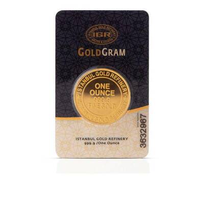  İAR 1 ONS (31.10 gram) altın külçe altın 24 Ayar 999.9 - 1