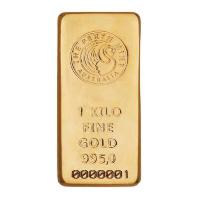  Perth Mint 1 Kilogram 24 ayar (995) Külçe Altın - 1