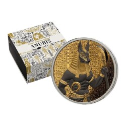 Anubis Golden Darkness Of Egypt 2024 1 Ounce 31.10 Gram Silver Coin (999) - 1