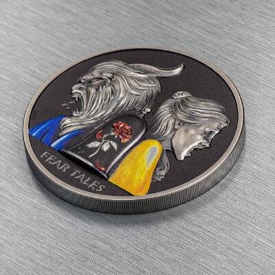 Beauty And The Beast Fear Tales 2022 2 Ons 62.20 Gram Gümüş Sikke Coin (999) - 5