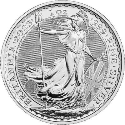 Britannia King Charles III (2023) 1 Ons Gümüş Sikke Coin (999.0) - 1