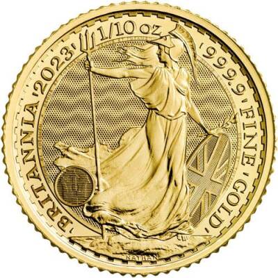 Britannia King Charles III (2023) 1/10 Ons Altın Sikke Coin (999.9) - 1