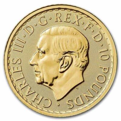 Britannia King Charles III (2023) 1/10 Ons Altın Sikke Coin (999.9) - 2