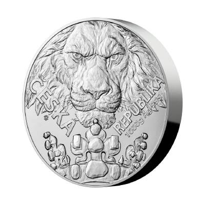 Czech Lion 2023 1 Kilogram 1000 Gram Silver Coin (999) - 2