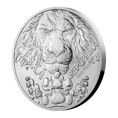 Czech Lion 2023 5 Ounce 155.50 Gram Silver Coin (999) - 2