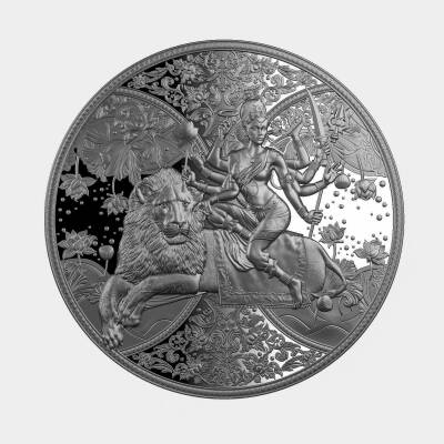 Durga (2023) Silver Coin 999.9 1 Oz High Relief - 2