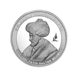 Fatih Sultan Mehmet 2022 1 Ounce 31.10 Gram Silver Coin (925) - 1