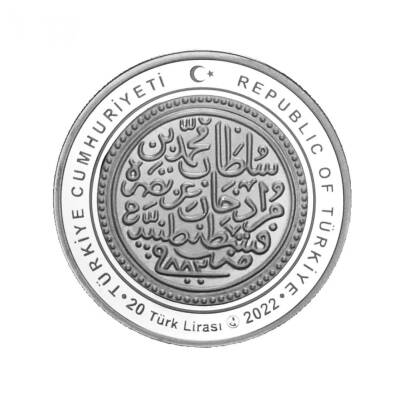 Fatih Sultan Mehmet 2022 1 Ounce 31.10 Gram Silver Coin (925) - 2