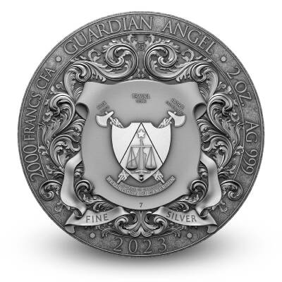 Guardian Angel 2 Ounce 62.20 Gram Silver Coin (999) - 2