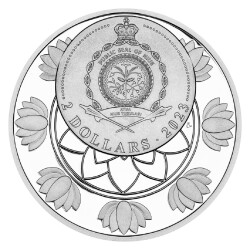 Happy Diwali Proof Kristal Taşlı 1 Ons Gümüş Sikke Coin (999.0) - 3