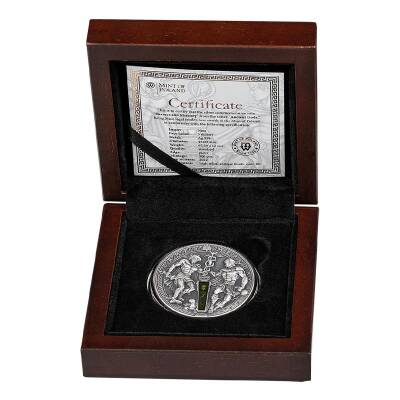 Hermes And Mercury 2022 2 Ounce 62.20 Gram Silver Coin (999) - 4