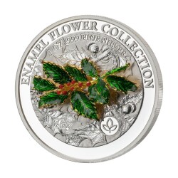 Holly Enamel Flower Collection 2021 1 Ons 31.10 Gram Gümüş Sikke Coin (999) - 2