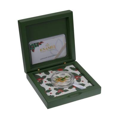 Holly Enamel Flower Collection 2021 1 Ons 31.10 Gram Gümüş Sikke Coin (999) - 1