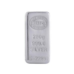  İAR 250 Gram Certified Külçe Silver Bar (999.0) - 1