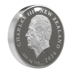 Kiwi Colored 2024 1 Ounce 31.10 Gram Silver Coin (999) - 3