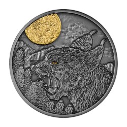 Lynx Night Hunters 2023 17.5 Gram Gümüş Sikke Coin (999) - 1