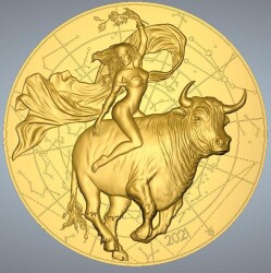 Myth | The Seduction Of Europa | 1 gr. 999.9 Proof Gold Bar - 3