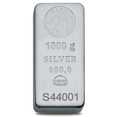 Nadir 1000 Gram Sertifikalı Külçe Gümüş (999.9) - 1