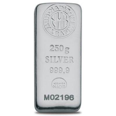 Nadir 250 Gram Certified Silver Bar (999.9) - 1