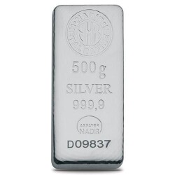 Nadir 500 Gram Sertifikalı Külçe Gümüş (999.9) - 1