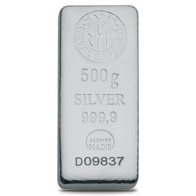 Nadir 500 Gram Sertifikalı Külçe Gümüş (999.9) - 1