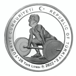 Naim Süleymanoğlu 2022 1 Ounce 31.10 Gram Silver Coin (925) - 2