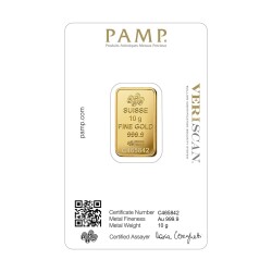 Pamp Suisse 10 Gram Gold (999.9) 24K Gold Bar - 2