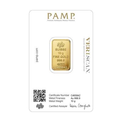 Pamp Suisse 10 Gram Gold (999.9) 24K Gold Bar - 2