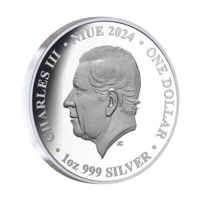 Peacock 2024 1 Ounce 31.10 Gram Silver Coin (999) - 3