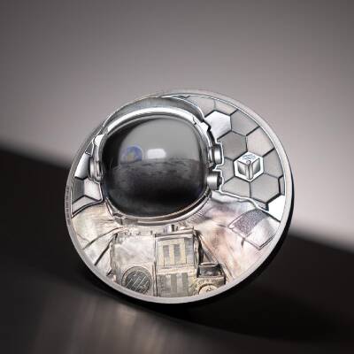 Real Heroes Astronaut 2024 3 Ons 93.30 Gram Gümüş Sikke Coin (999.9) - 4