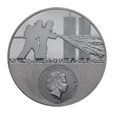 Real Heroes Firefighter 2021 3 Ounce 93.30 Gram Silver Coin (999) - 3