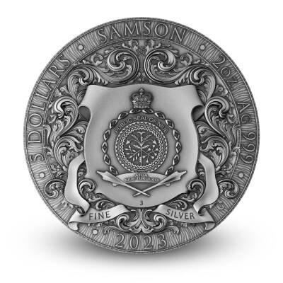 Samson 2 Ons 62.20 Gram Gümüş Sikke Coin (999) - 2