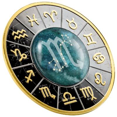 Scorpion Series: Zodiac Signs 500 CFA Francs Gümüş Sikke Coin (999.0) - 5
