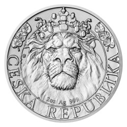 Silver 2 Oz Bullion Coin Czech Lion 2022 stand (Ag 999 / 62,20 g /37 mm/ st) - 1