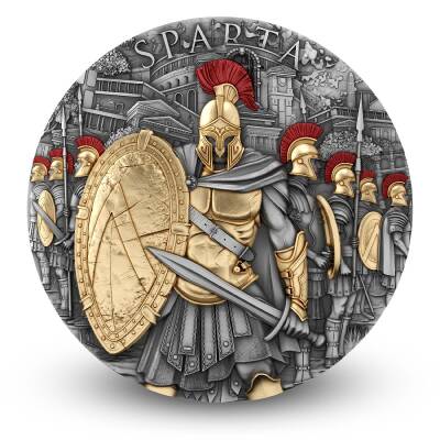 Sparta 2 Ons 62.20 Gram Gümüş Sikke Coin (999) - 1